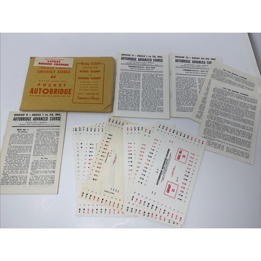 Vintage Advanced Courses in Contract Bridge Group 11/12p Book Bidding & Play
